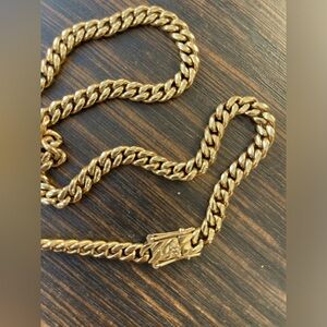 NEW: 18K Yellow Gold Plated Miami Cuban Link Chain. 18” x 2mm